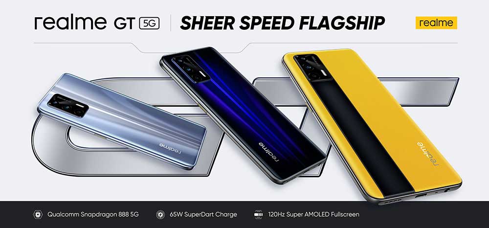 Telefon REALME GT 5G, 128GB, 8GB RAM, Dual Sim, Dashing Blue